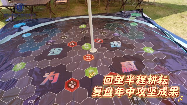 瑞银达半年总结会巨型棋盘